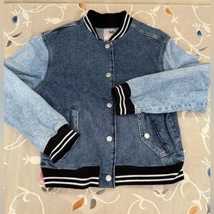 SO Kids Denim Jacket with Black and White Trim
